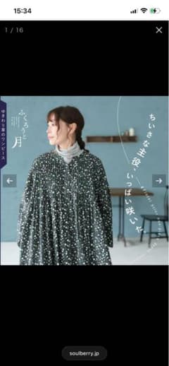 【未使用新品】ふくろうと月ゆきわり草のワンピースのサムネイル