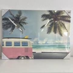 ビーチ キャンバスアート パネル サーフバスのサムネイル