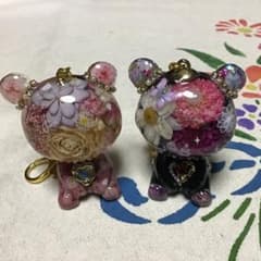 オルゴナイト クマ型キーホルダー 2個セットのサムネイル