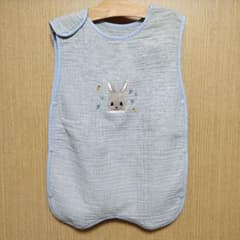 ウサギ刺繍の6重コットンスリーパーのサムネイル
