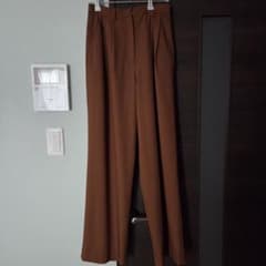 clane ベーシックタックパンツ　ブラウン 0のサムネイル