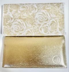 新春値下げ 美品 皇居 財布 長財布 金 イエローゴールド 皇居 限定 長財布 ゴールド 東御苑 本丸 売店 本革 金 折り財布 皇居