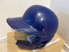 ZETT硬式野球用　ヘルメット　右打者用　両耳フェイスガード付きネイビーのサムネイル