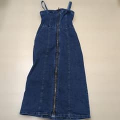 GU デニムワンピース フロントジップ Sサイズのサムネイル