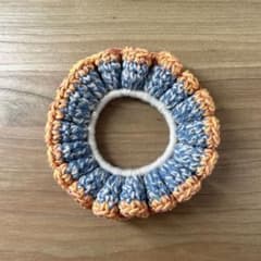 ハンドメイド 手編みシュシュ ヘアアクセサリー かぎ編み