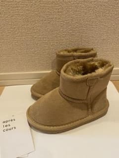 新品après les cours ムートンブーツ 15cm ベージュ　アプレレのサムネイル