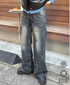 FELICE スリットポイントワイドデニムパンツのサムネイル