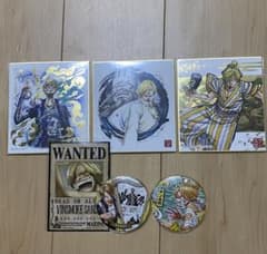 ワンピース サンジ 缶バッジ 色紙 手配書ブロマイド ONEPIECEのサムネイル