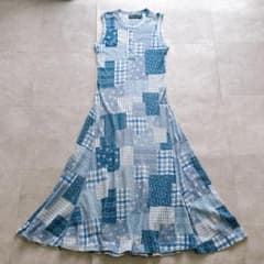 美品✨ ポロラルフローレン パッチワーク ダブルニットスリーブレス