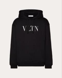 VALENTINO ヴァレンティノ VLTN ロゴ パーカー ブラック - メルカリ