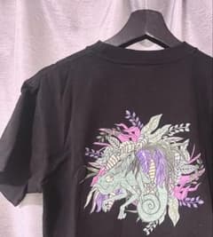 【Left Alone】レフトアローン キャラ 刺繍ロゴ 半袖 Tシャツ S 黒のサムネイル