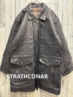 ♠️ STRATHCONAR レザージャケット カーコート 羊革 ネイビー - メルカリ