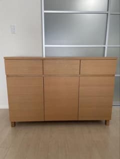 無印良品　オーク材・キャビネット大　サイドボード　廃盤　幅1200mm 無印良品 オーク材・キャビネット大 サイドボード 廃盤 幅1200mm