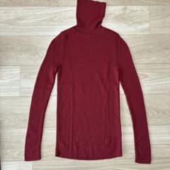 UNIQLO リブタートルネックセーター 長袖 レッド - 4