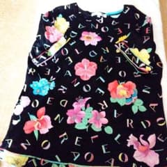 LEONARD SPORT 半袖 Tシャツ ブラック 花柄 サイズ40 - メルカリ