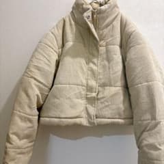 Just What【L】Corduroy Down Jacket Beige Outerwear