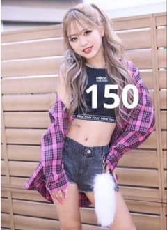 新品未使用❤️ローズファンファン❤️チェックシャツ ピンク 150cm