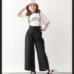 グローバルワーク　サスペンダー付きワイドパンツのサムネイル