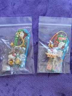 値下山陰島根限定✦ハローキティ根付ストラップ ✦2点セット出雲大社✦しまねっこのサムネイル