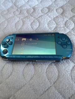 SONY PSP 3000 ブルー 充電器 バッテリー メモリースティック付のサムネイル