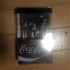 Coca-Cola brand new, unopened earphones, black and silver.