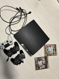 PS3 本体 コントローラー3個 ソフト2本セット 動作未確認のサムネイル