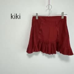 c0256 [kiki] 미니 스커트 프릴 38 새틴 플레어 플리츠