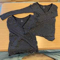 ホットコット ❀ 授乳インナー 2枚セット ボーダーのサムネイル