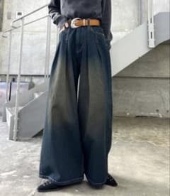 PAGEBOY タックデニムパンツ ネイビーのサムネイル