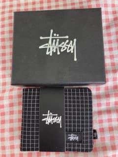 Stussy 二つ折り財布 チェック柄 ブラックのサムネイル