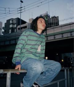 black eye patch ボーダーTシャツ ロンTのサムネイル