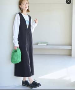 リンクコーデ/2WAY/深Vネックジャンパースカートのサムネイル