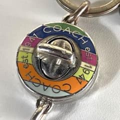 COACH コーチ キーホルダー ターンロック バレット レインボーカラー