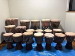 3本セット 打楽器 djembe アフリカンドラム ジャンベ Nicheez | Amazon レアな蛇革 ジャンベ 本場のセネガル産 西アフリカパーカッション パーカッション・打楽器