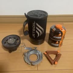 【美品】ジェットボイル　フラッシュ　ブラック　専用ガスカートリッジ2本付きのサムネイル