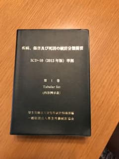 ICD-10(2013年版)準拠　第１巻　内容例示表のサムネイル