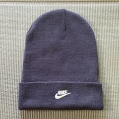 NIKE ナイキ ニット帽 ビーニー ネイビー リバーシブル 2WAY - メルカリ