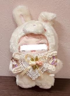 いつぬい ちびぐるみ リボン飾り インドリボン ピンク ハートレース ぬい服のサムネイル