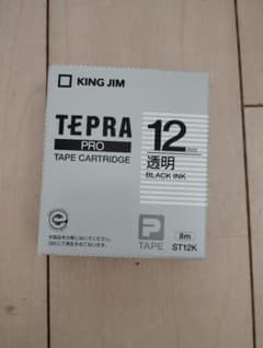 純正　新品　KING JIM テプラテープ 12mm 透明のサムネイル