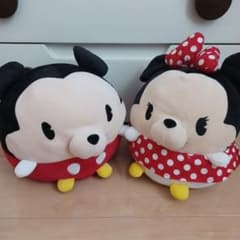 디즈니 툼툼 미키 & 미니 푹신한 봉제 인형 쌍