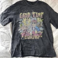 GOOD TIME グラフィック Tシャツ ブラック M ウォッシュ加工のサムネイル