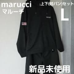 marucci トレーニングウェア黒L上下セット 半袖フーディーパンツセット marucci トレーニングウェア上下(短パン)セット 黒 L 新品未使用タグ付