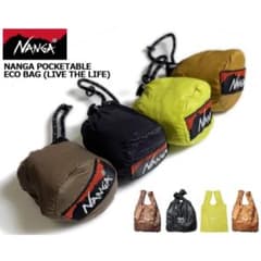 NANGA ポケッタブルエコバッグ　ブラック　新品未使用のサムネイル
