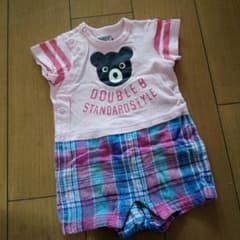 専用出品♡ダブルビー★チェックロンパのサムネイル