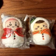 雪だるま マスコット ぬいぐるみ 2体セットのサムネイル