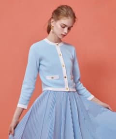 【LOULOU WILLOUGHBY】バイカラーコンパクトカーディガンのサムネイル