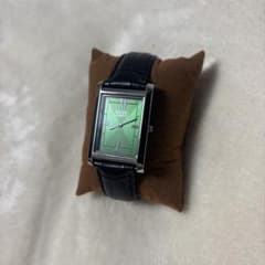 SEIKO クォーツ レクタングル グリーン文字盤 メンズ腕時計 - メルカリ