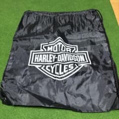 送料無料！Harley-Davidson 巾着袋バッグ 黒のサムネイル
