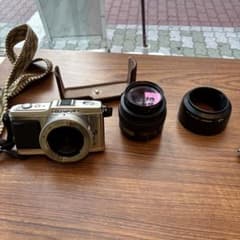 OLYMPUS PEN E-P1 本体と50mmレンズ付 OLYMPUS PEN E-P1 本体と50mmレンズ付 - メルカリ
