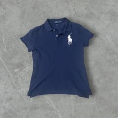Polo by Ralph Lauren ポロシャツ ネイビー　短丈 Polo Ralph Lauren ポロシャツ ネイビー ビッグポニー短丈 - メルカリ